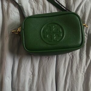 Tory Burch Green Leather Crossbody Bag